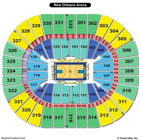 Seating charts for New Orleans Pelicans. . Smoothie king center seating chart